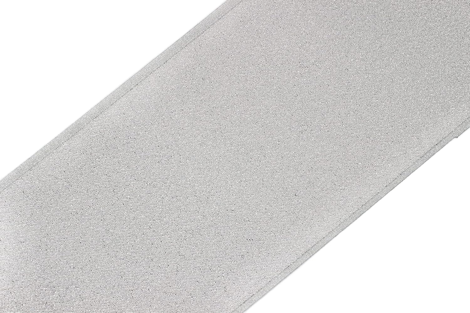 3.8 Yards Spool 3.9" Width Plain Silver Drapery Trim Jacquard Ribbon for Your Drapes Curtains Drapery Banding Trim Tape V16 202