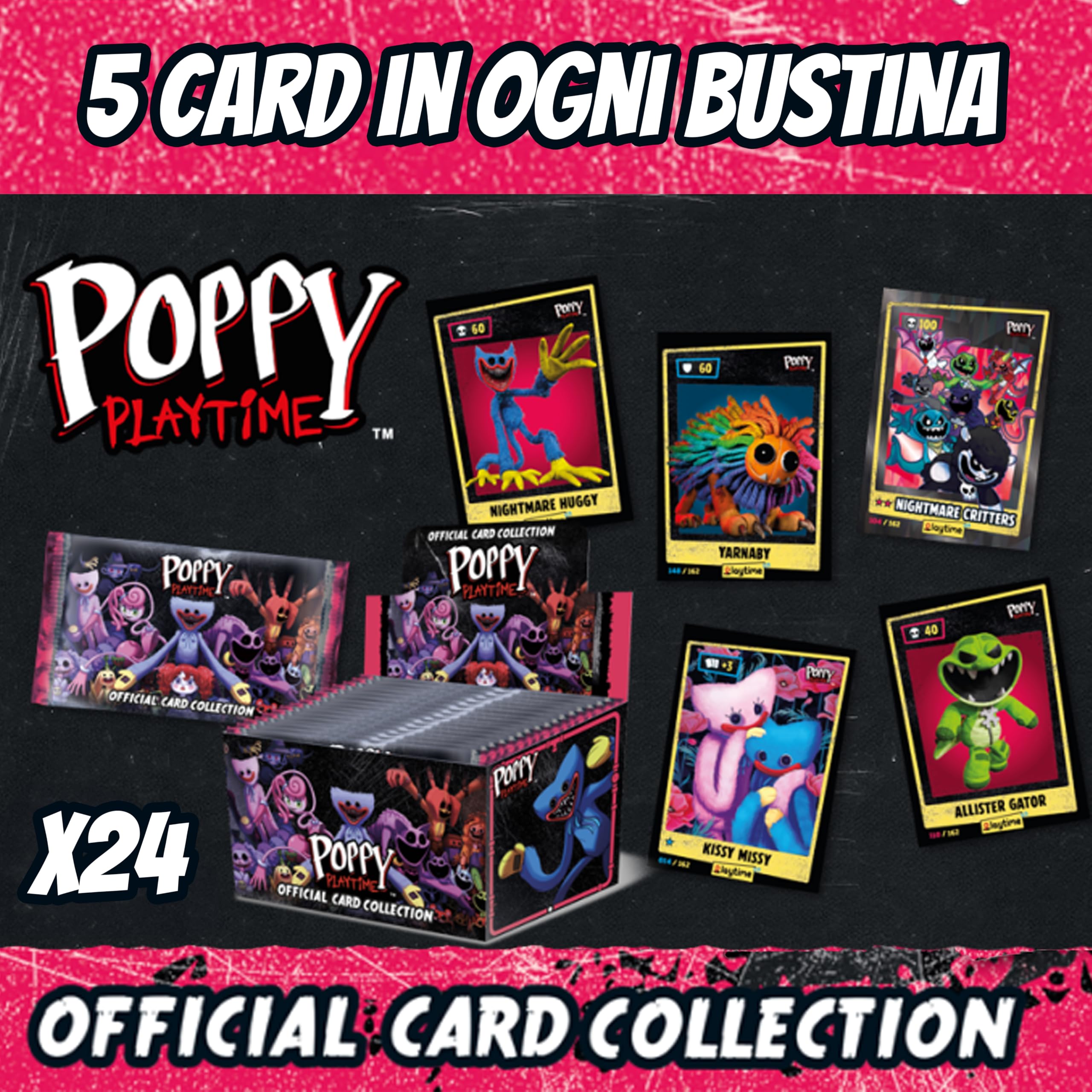 POPY PLAYTIME 24 oficjalne torebki Diramix, każda saszetka zawiera 5 kart kolekcjonerskich