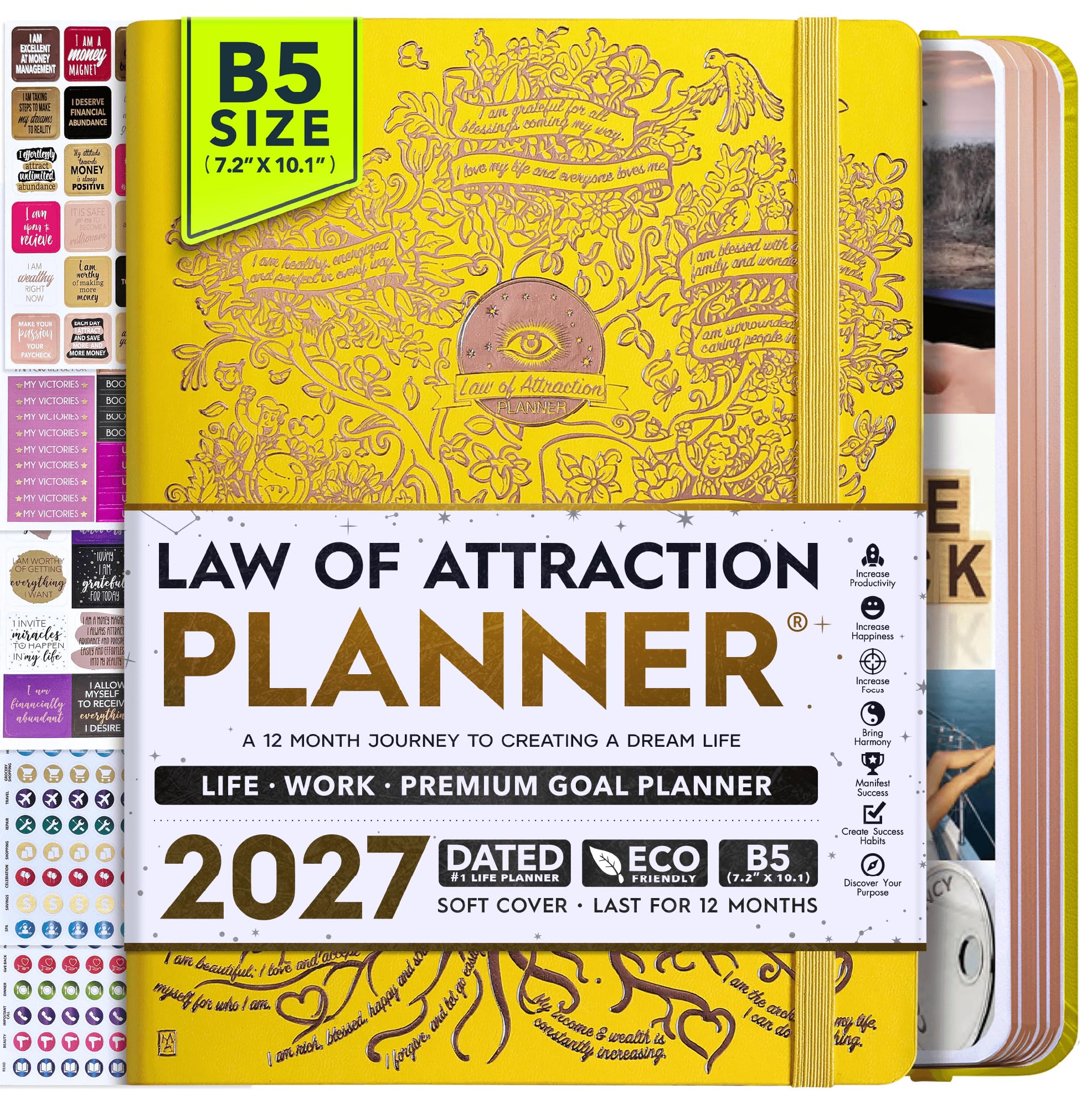 2027 Planner Weekly and Monthly &amp; Manifestation Journal for Women