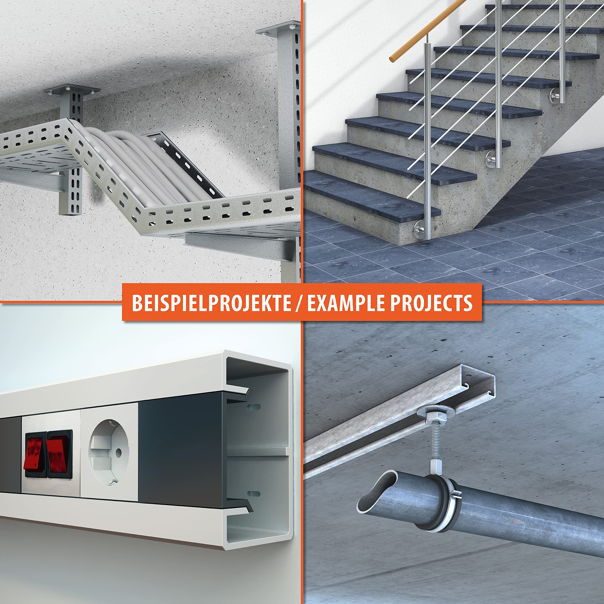 TOX Ancoraggio a vite Sumo Max 1 AG A4 10x140 mm, con filettatura di connessione M10, acciaio inox A4 per diverse profondità di installazione, approvato dalle autorità edilizie, 50 pezzi, 041171551