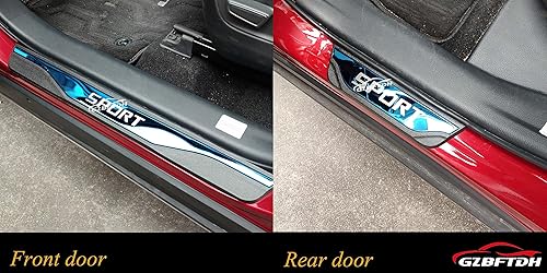 Miniatura 7 de GZBFTDH Protector de rasguños para umbral de puerta de automóvil, compatible con accesorios Volvo XC40 XC60 XC90, placa de entrada de puerta de