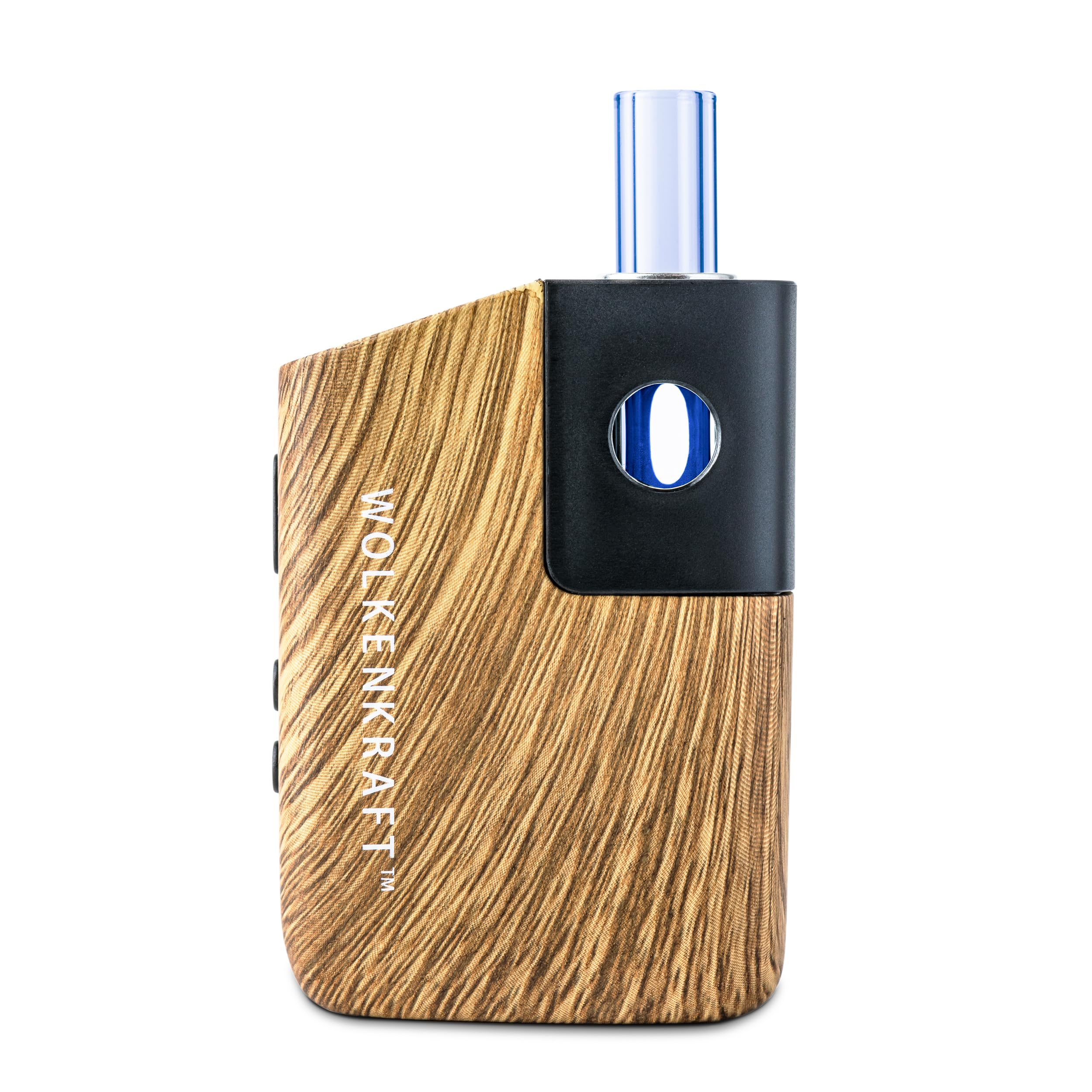 WOLKENKRAFT FX MINI Premium Vaporizer für Kräuter & Extrakte *Holzoptik* | 100% Konvektion | Titankammer | kompakt | starker Dampf | präzise Temperatur | OLED-Display | einstellbarer Timer