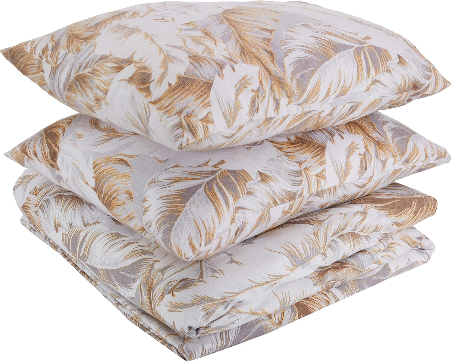 Heckett Lane Rosel Duvet Cover, 100% Cotton Flannel, Pale Gold, 240 x 220 Cm, 1.0 Pieces