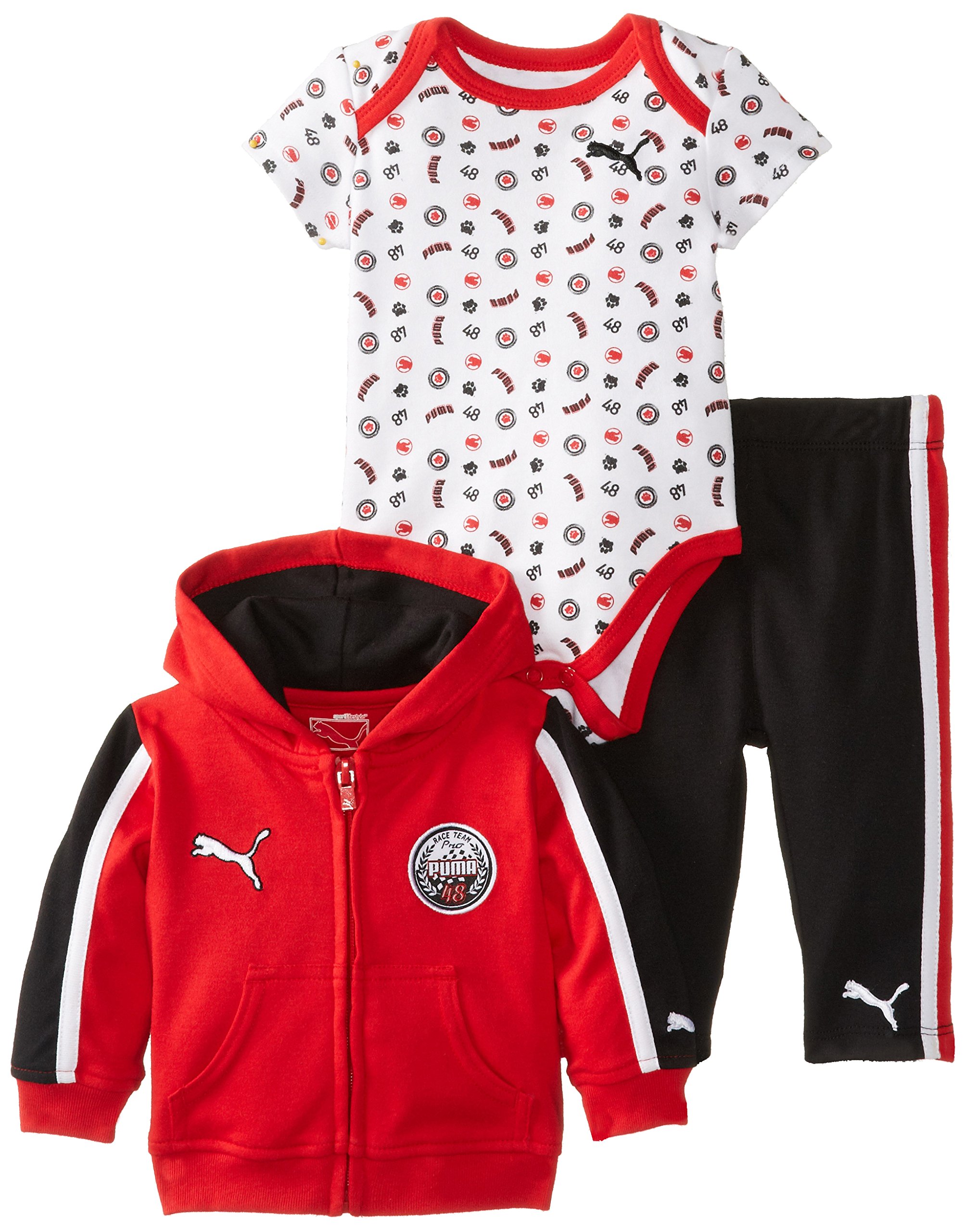 Puma - Kids Baby-Boys Infant Shield Interlock Jacket Set
