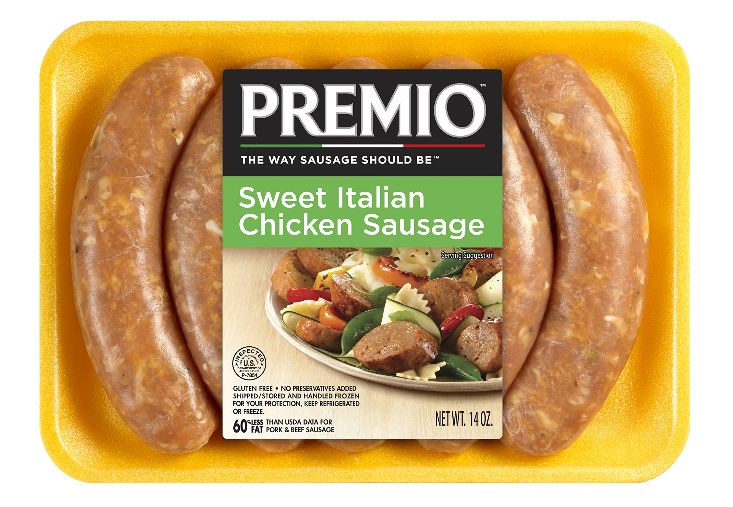 Premio, Sweet Italian Chicken Sausage Links, 14 oz (Frozen)