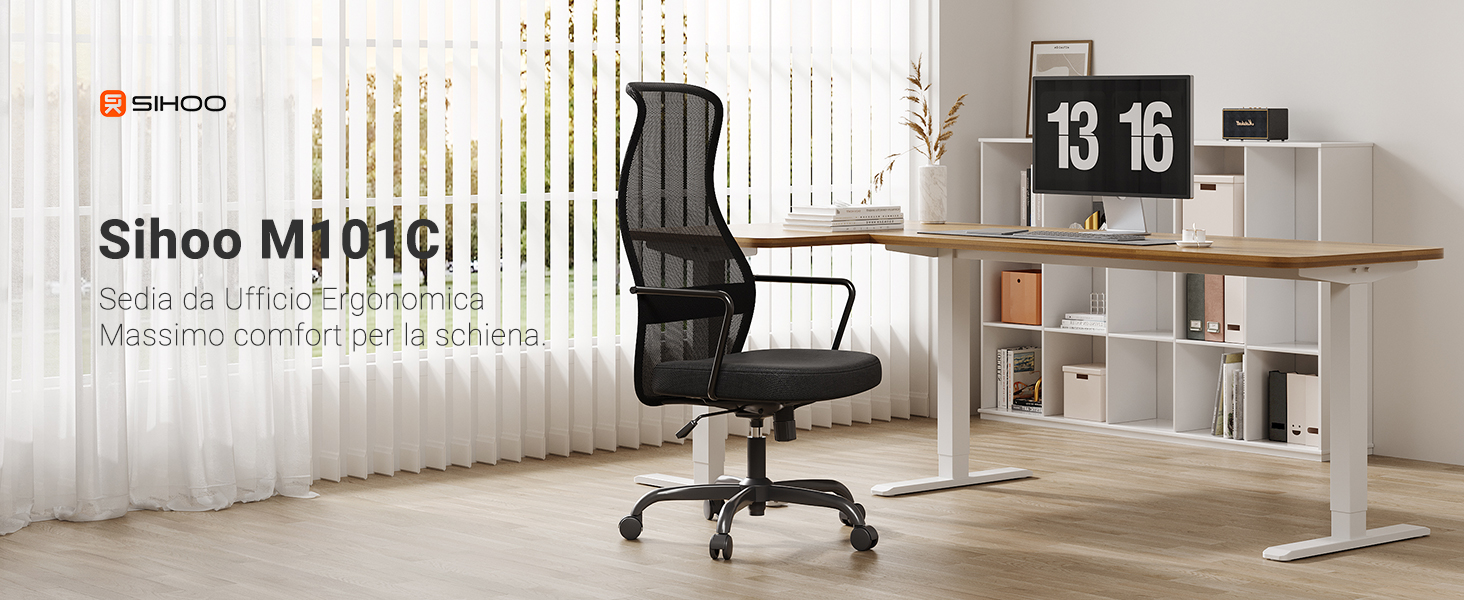 SIHOO B100 Sedia da ufficio ergonomica(Rosso