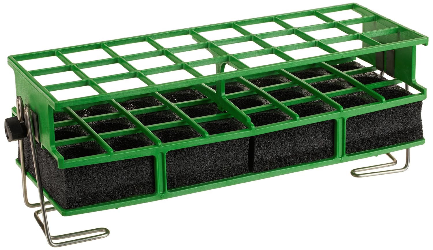 Barnstead Green FullSize Test Tube Rack Clamp, 26mm to 30mm, 3" x 8