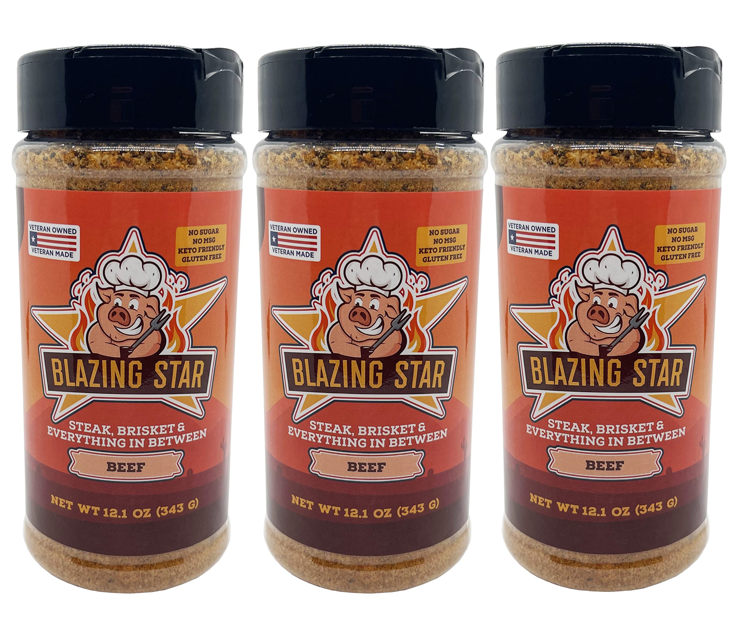 Blazing Star BBQBeef Rub & Seasoning Bundle (Pack of 3)