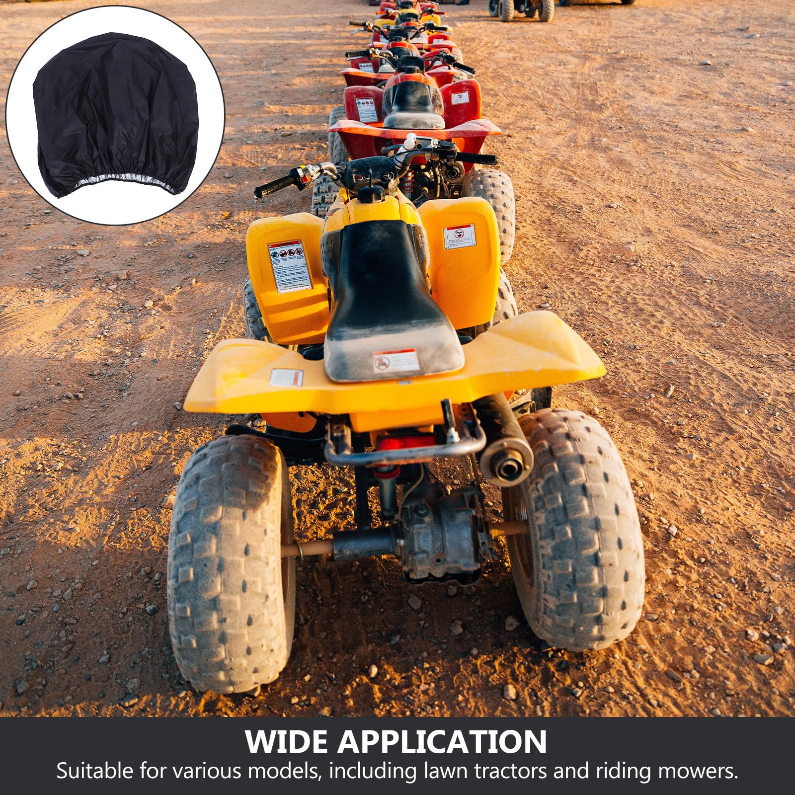 Funda para Cortacésped Tractor, Oxford Negro, Ajuste Amplio
