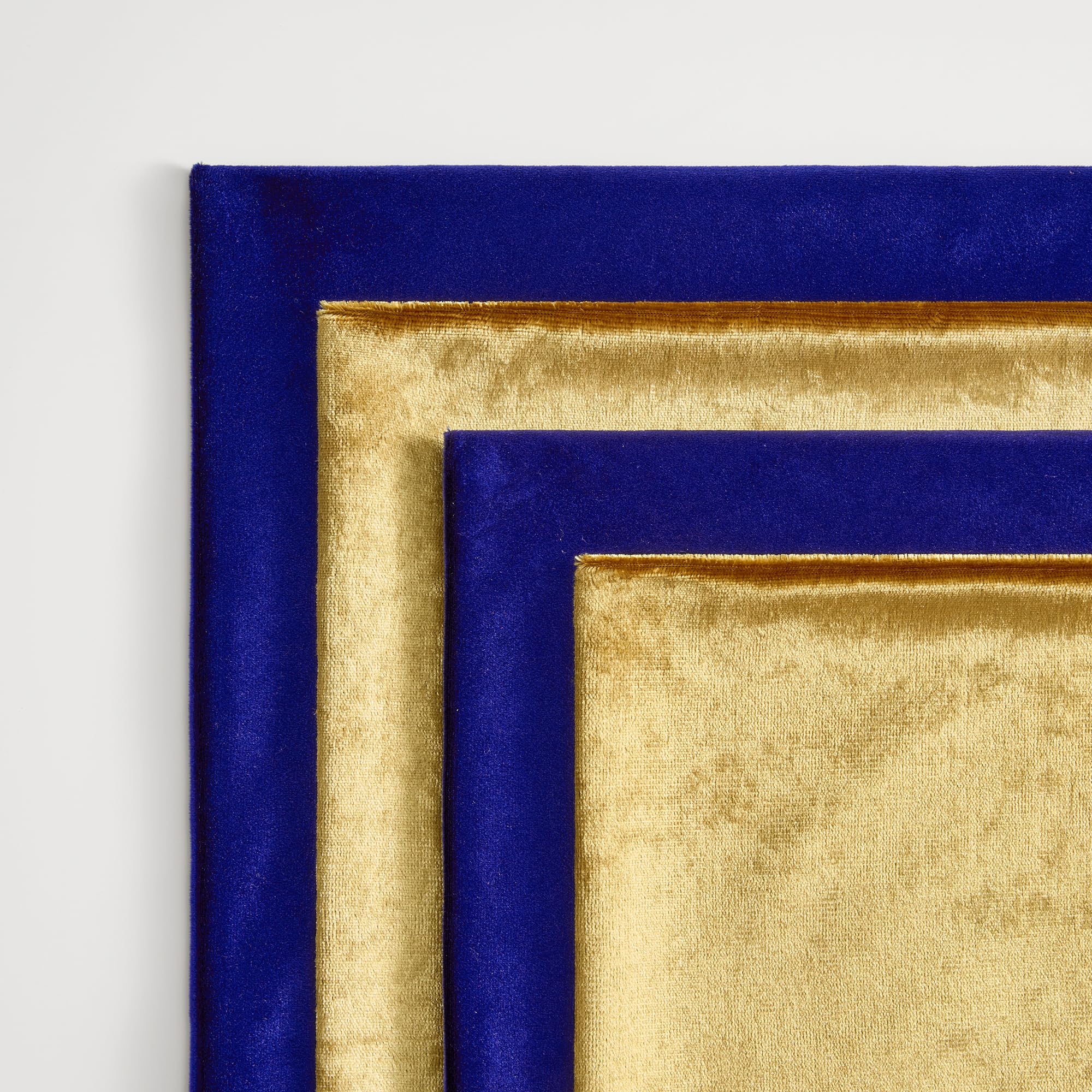 GIGIZAZA Decorative Throw Pillow Covers 18 x 18,Gold Black Soft, Set of 4 Square Velvet Cushion Covers: Blue+gold 20" x 20" (Pack of 4)