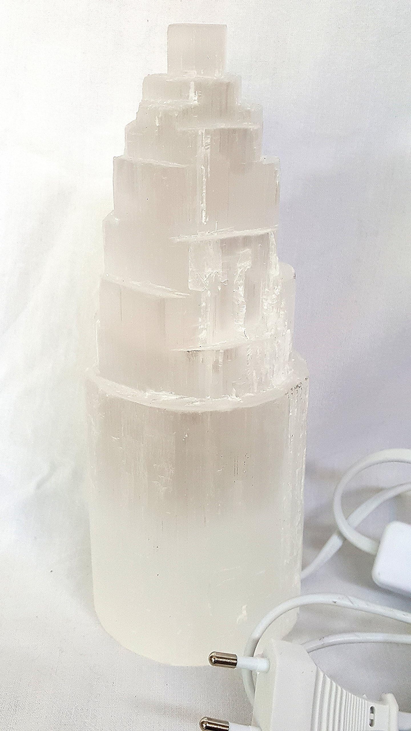 Crafts Lamp Selenite Approximately h 30 cm