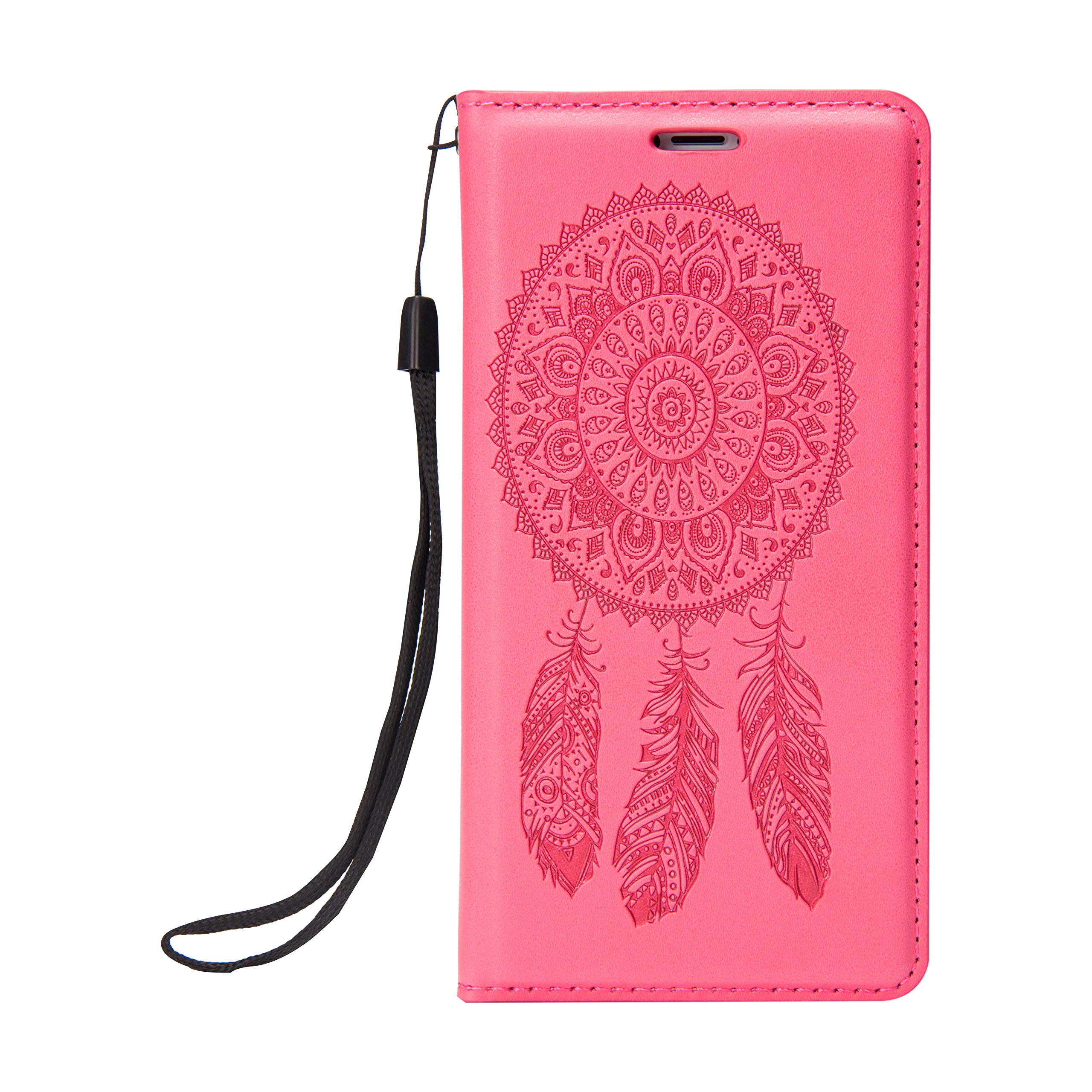 SmartistCGAS8P-BFDrmCT-MG Compatible with Galaxy S8 Plus SC-03J SCV35 Notebook Type, Indian Pattern, Dream Catcher, Magnetic Type, No Belt, Stand Function, Card Storage, Strap Included, Magenta