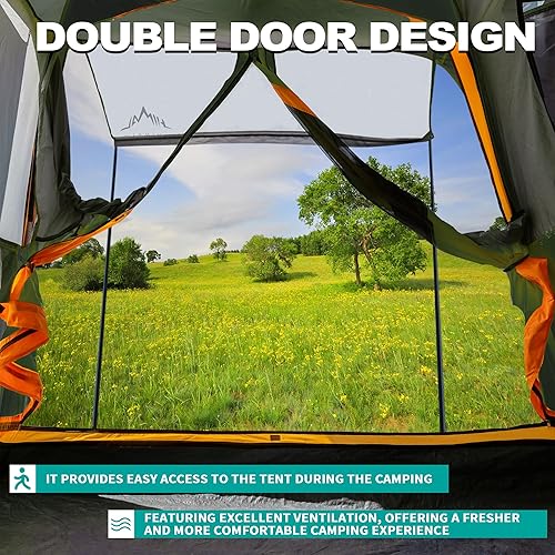 Miniatura 4 de SUV Tent for Camping,Waterproof PU2000mm, Fits 5-8 People,Spacious Double Layer Design, Includes Rainfly & Storage Bag, 8FT L x 8FT W x 7.2FT H |