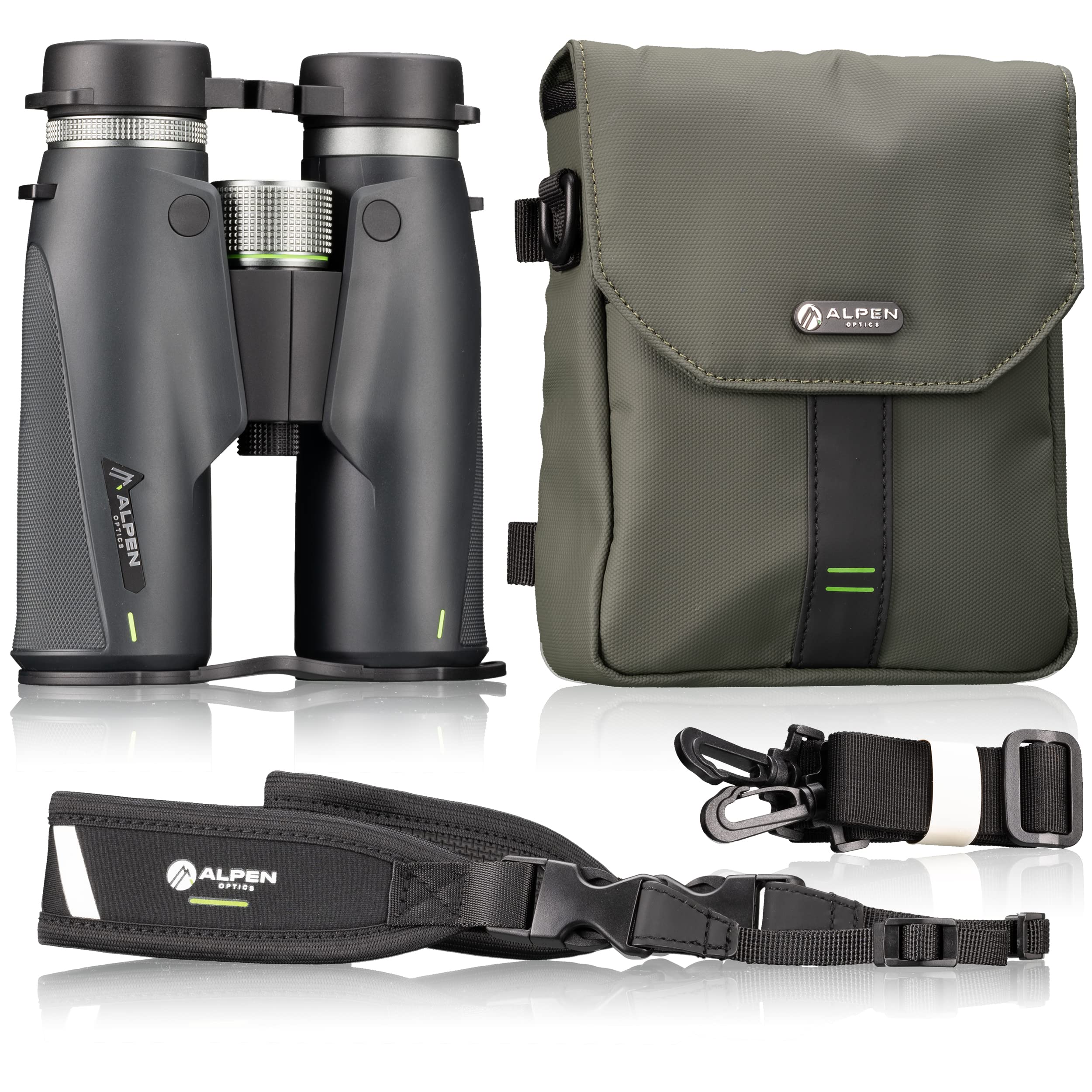 Alpen Optics Teton Binocolo da caccia 8x42 impermeabile con vetro ED | Corpo leggero in magnesio, adatto a chi porta occhiali, trattamento multistrato completo, prismi Abbe, azoto