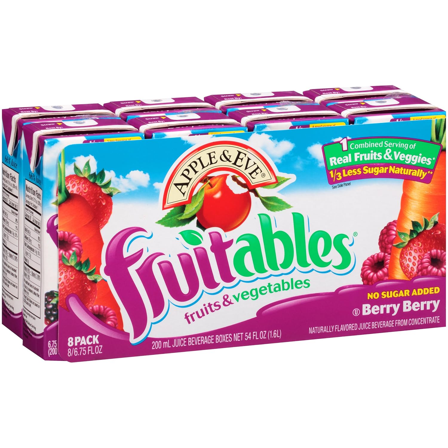 Apple & Eve Fruitables, Berry Berry Juice, 6.75 Fluid-oz., Pack of 8
