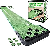 Vista 8 de CHAMPKEY Golf Putting Green Indoor - Advanced Guides Golf Putting Mat - Enhance Putting Accuracy and Challenge