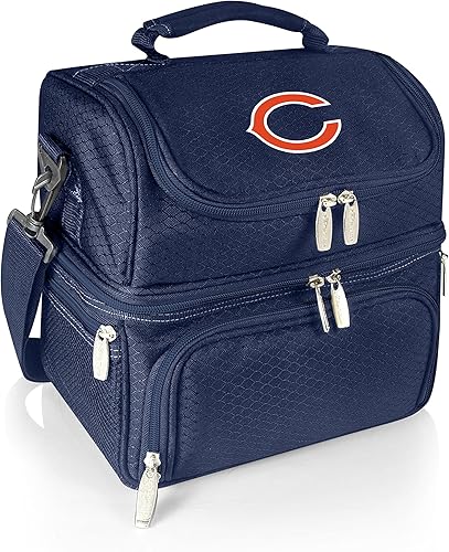 PICNIC TIME NFL Pranzo - Lonchera unisex para adultos, lonchera aislada con juego de picnic, bolsa enfriadora para el almuerzo