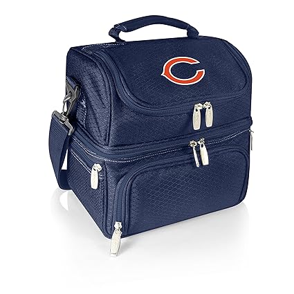 PICNIC TIME NFL Chicago Bears Pranzo Insulated Lunch Tote with Service for One, Navy