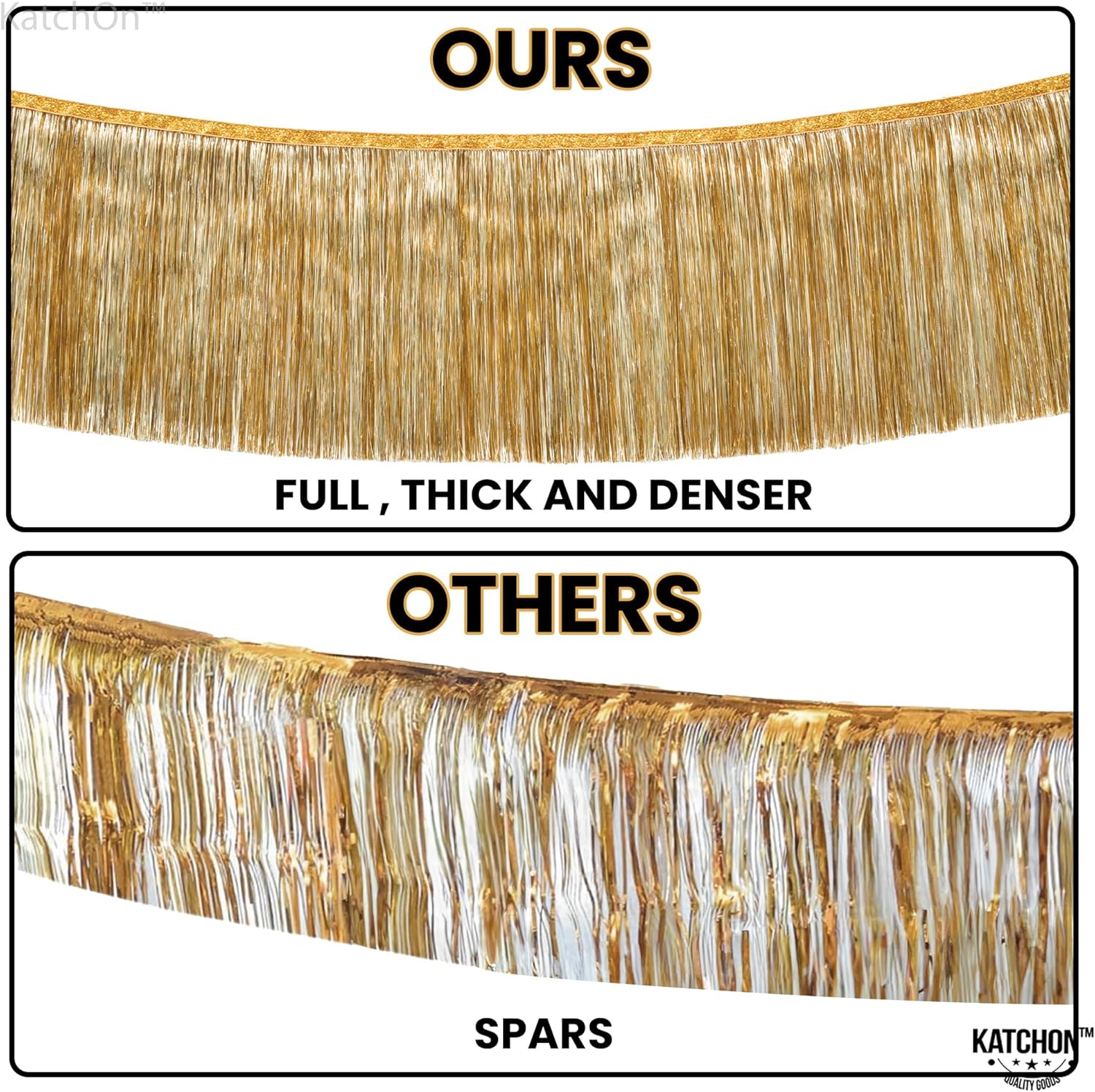 KatchOn, New Years Eve Tableware Set - Pack of 178, Serves 25 | New Years Plates and Napkins with Happy New Year Tablecloth | Champagne Gold Fringe Table Garland for New Years Eve Party Supplies 2025