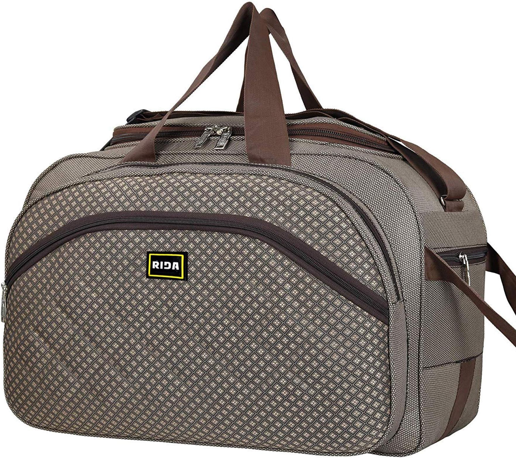 RIDA Bag (Expandable) 50L Waterproof Polyester Lightweight Luggage Travel Duffel Bag with 2 Wheels