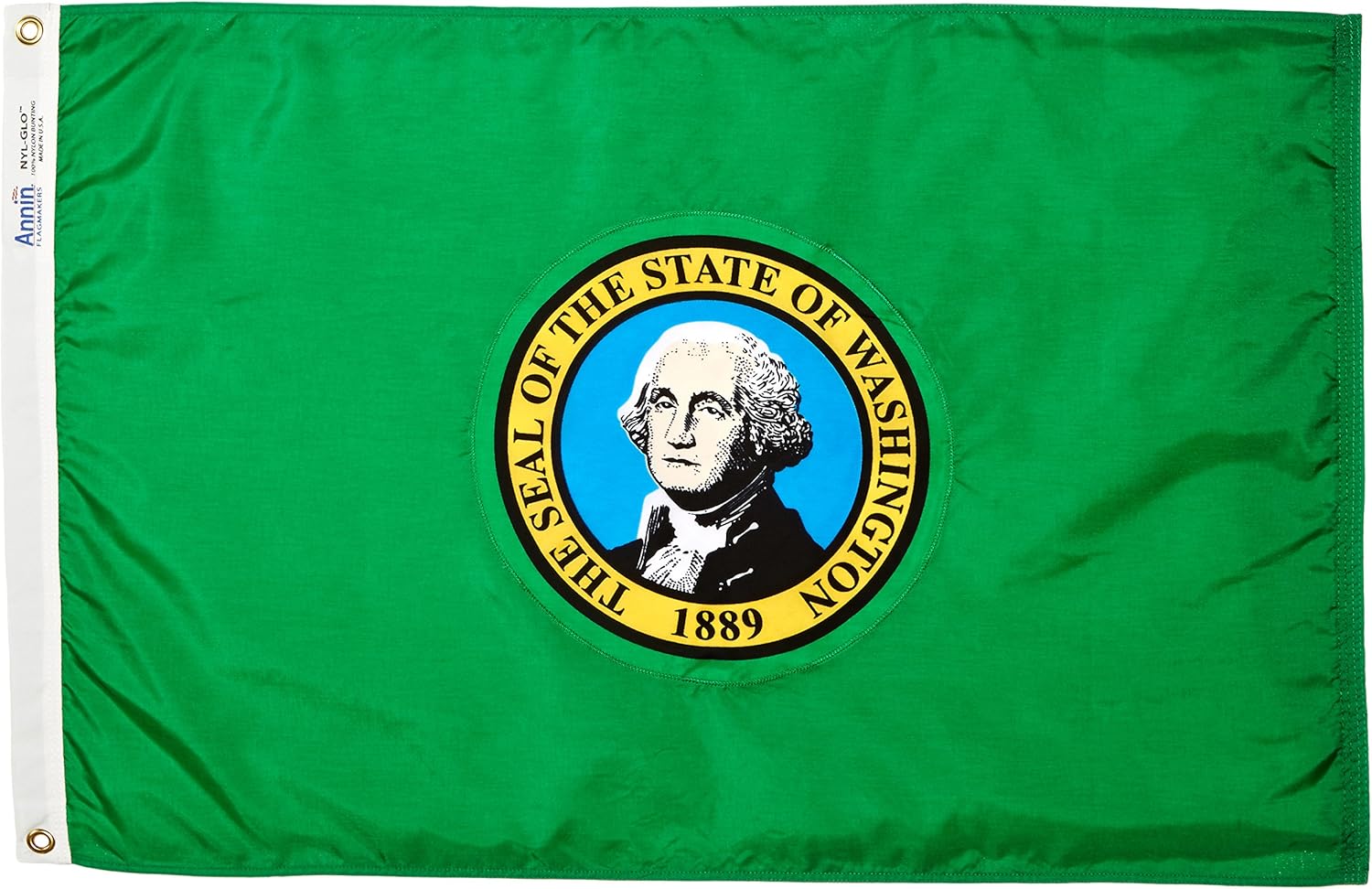 Annin Flagmakers Washington State Flag USA-Made to Official State Design Specifications, 5 x 8 Feet (Model 145780)