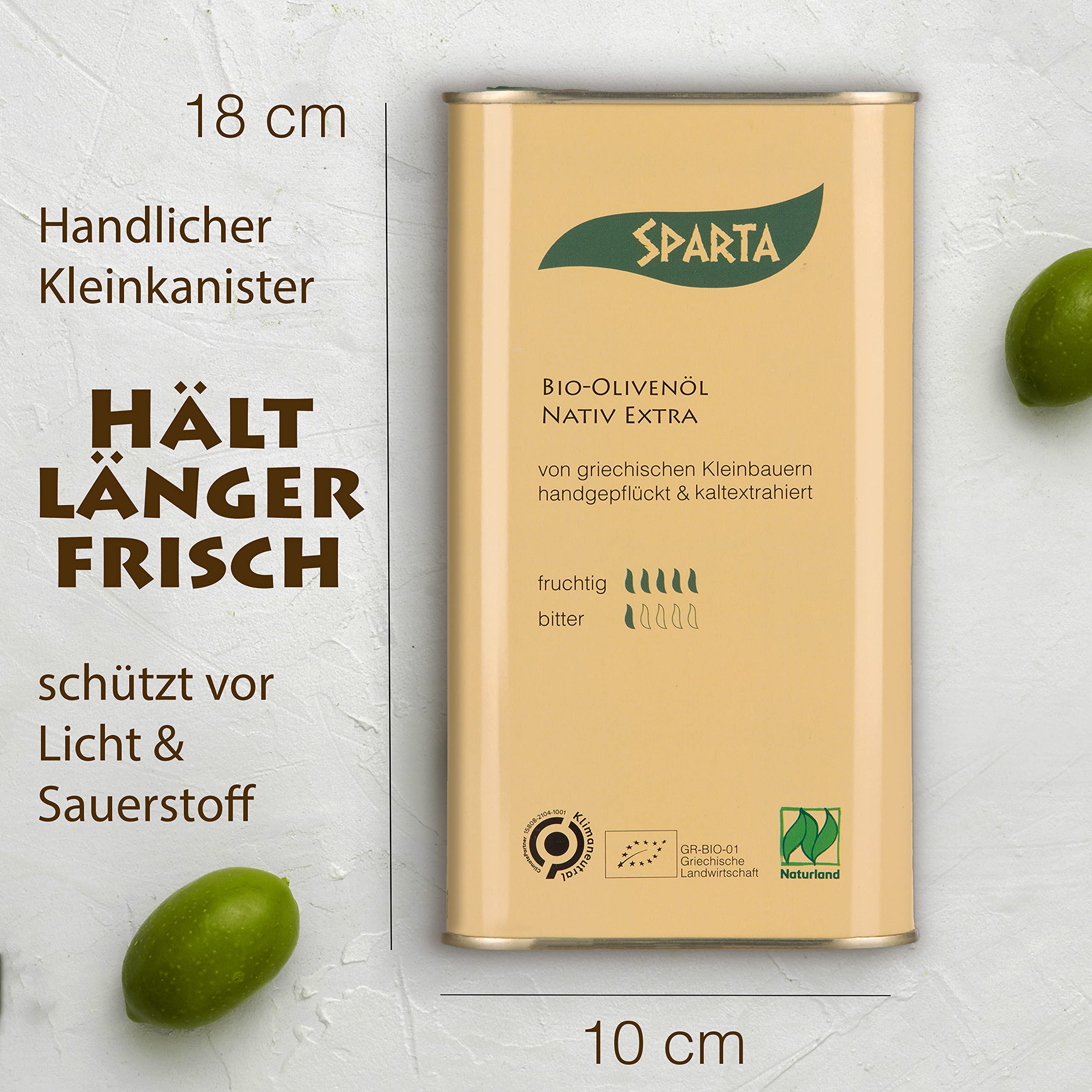 SPARTA Olivenöl erleben – BIO nativ-extra 1 l | Genieße gesunden Geschmack aus Griechenland