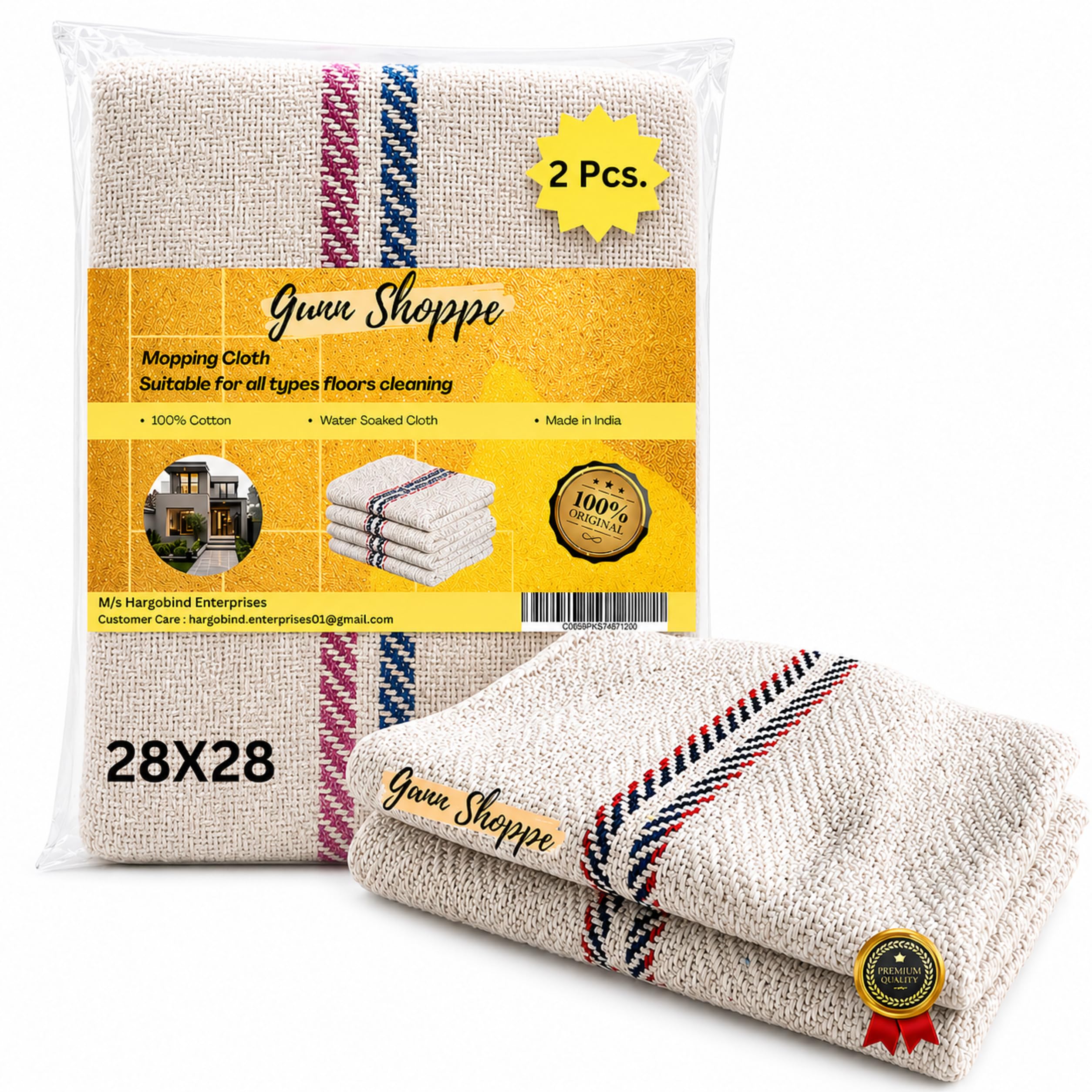 2 Pc Heavy Quality Extra Large Floor Cleaning Cloth [28 * 28] Mop Cloth Extra Absorbent Dry & Wet Reusable, Easy use with Wiper for Big Floors Shop Office Hospital Shopping Mall (2)-image-38