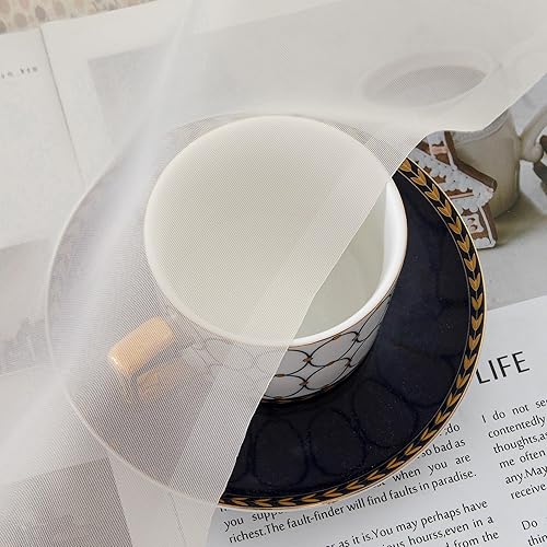 Miniatura 6 de Cortinas traslúcidas extralargas de 120 pulgadas, 2 piezas con bolsillo para barra, cortinas de ventana con textura de gasa suave, paneles ligeros y