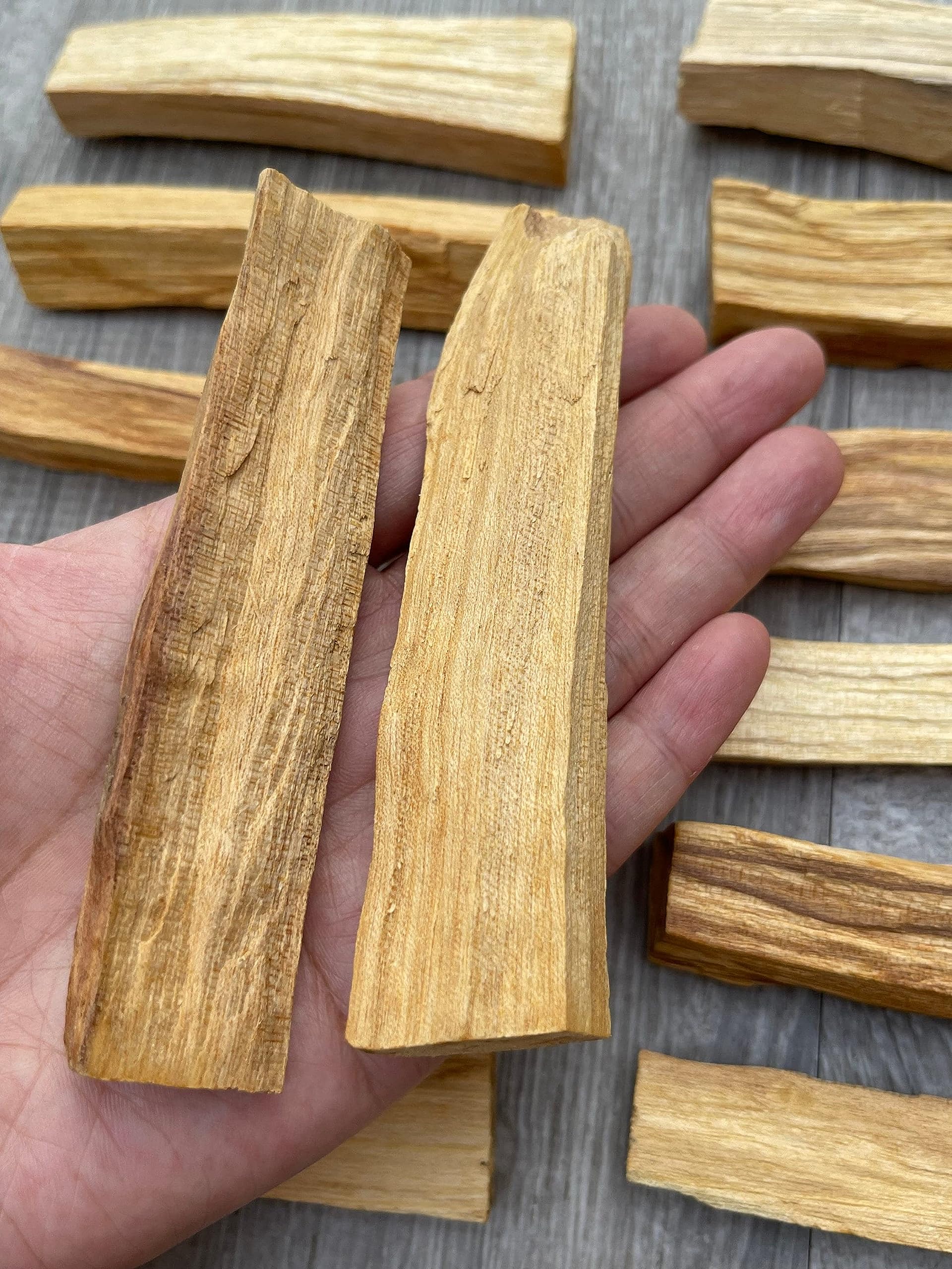 Palo Santo Stick de 4 pulgadas, Palo Santo Sood, madera sagrada, palo de manchas de Palo Santo, limpieza, bendición, lote al por mayor a granel (1 libra)