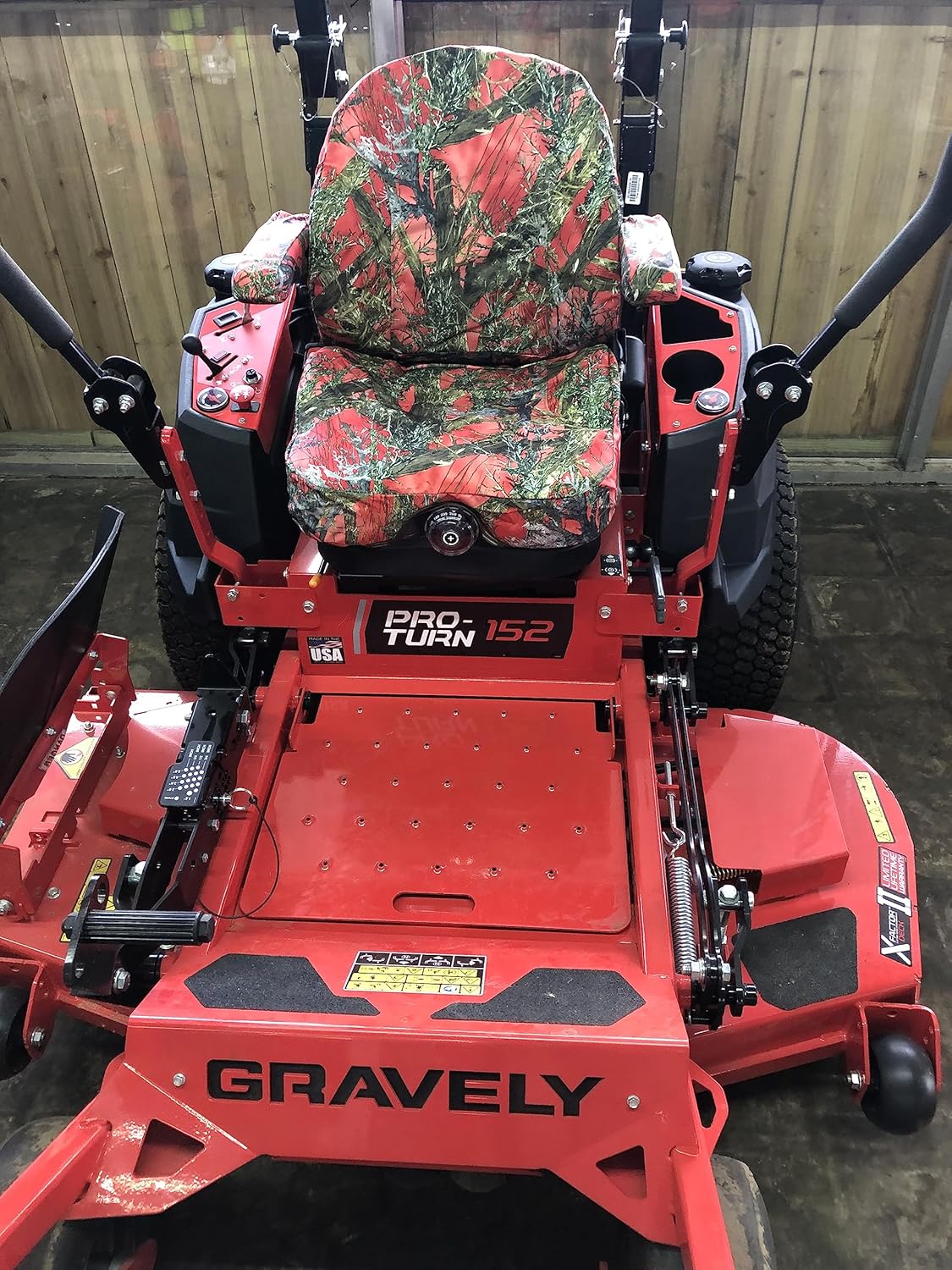 Durafit Seat Covers, Custom Fit for 2012-2023 Gravely Zero Turn Commercial Mowers Pro-Turn 152,160,200 and 300 Series in MC2 Red Camo Waterproof Endura Fabric.Protect, Storage, Style and Cooling.