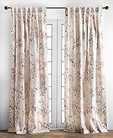 Vista 5 de Maison d' Hermine - Cortina en algodón 100% con bolsillo y abrazaderas para vara, decoración para sala, habitación y oficinas