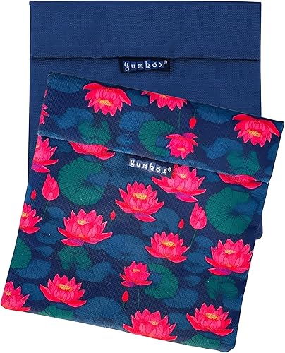 Yumbox Bolsa de sándwich de amplia apertura, interior aislado, tela reutilizable, lavable, segura para alimentos, sin BPA, 8 x 7.5 pulgadas, color