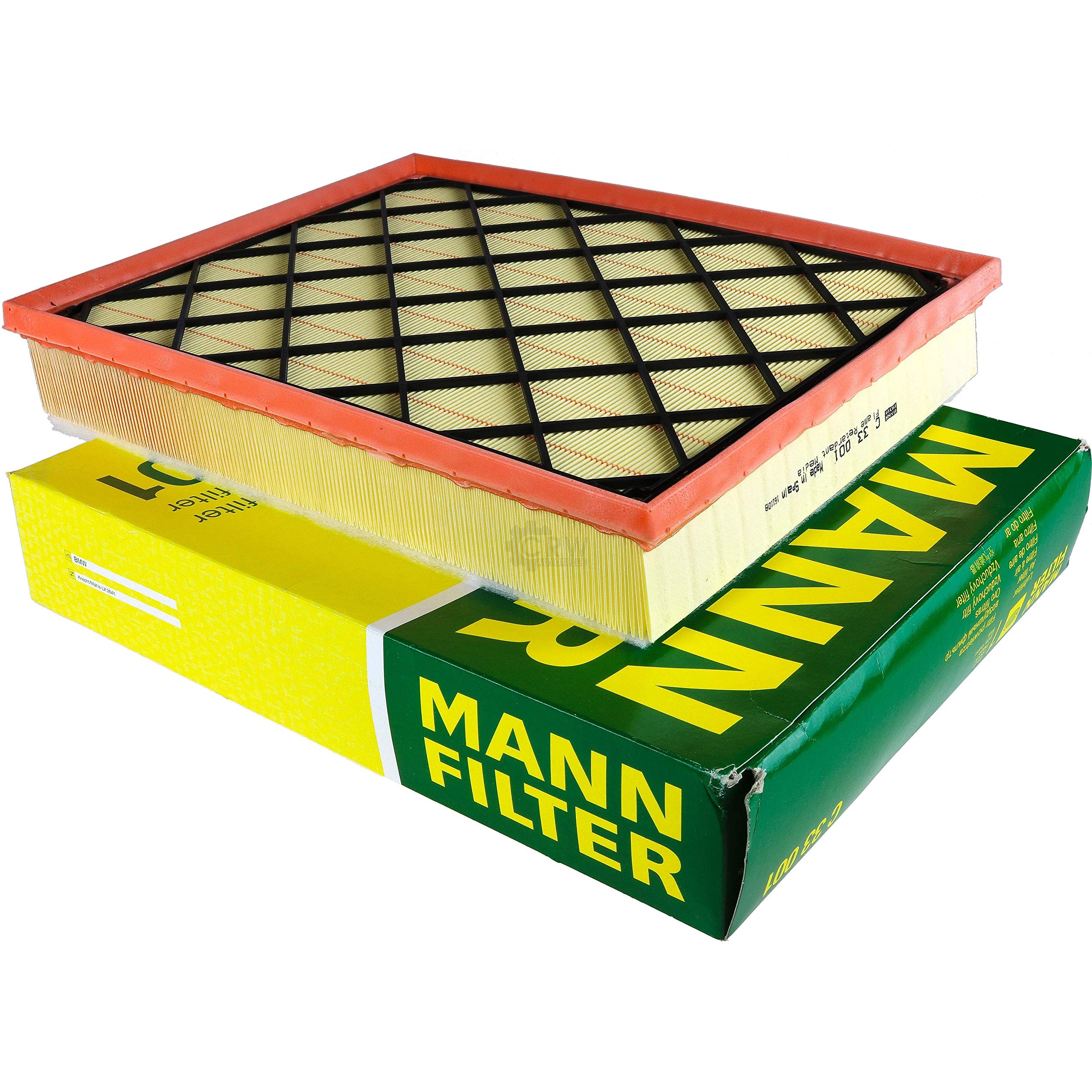 Paquete de inspección Kit de mantenimiento de filtros con filtro de aceite HU 721/4 x, filtro de aire C 33 001, filtro de combustible WK 5002 x, filtro de habitáculo CUK 2941-2, tornillo de
