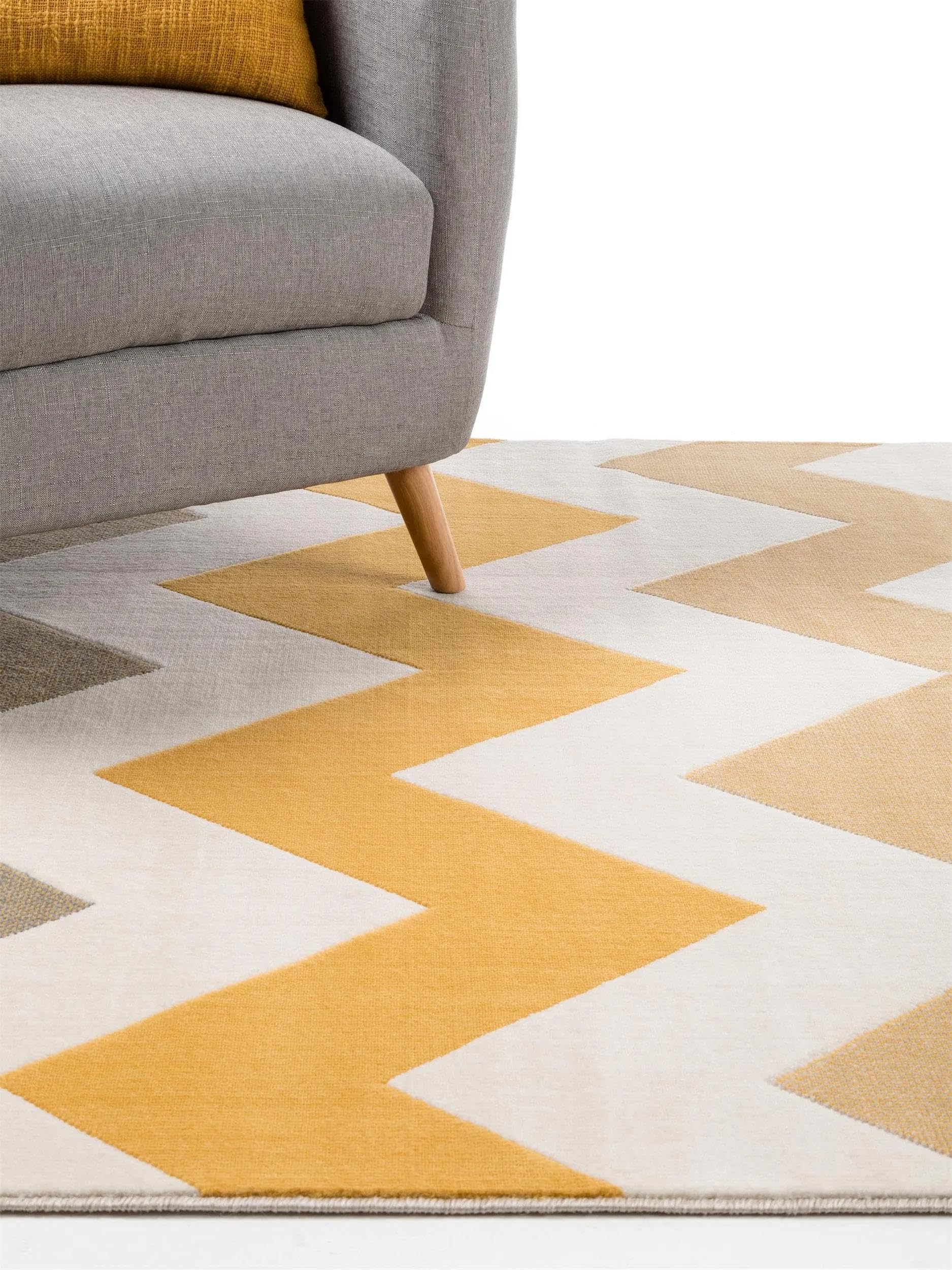 Benuta Tapis polypropylène Jaune 140 x 200 cm