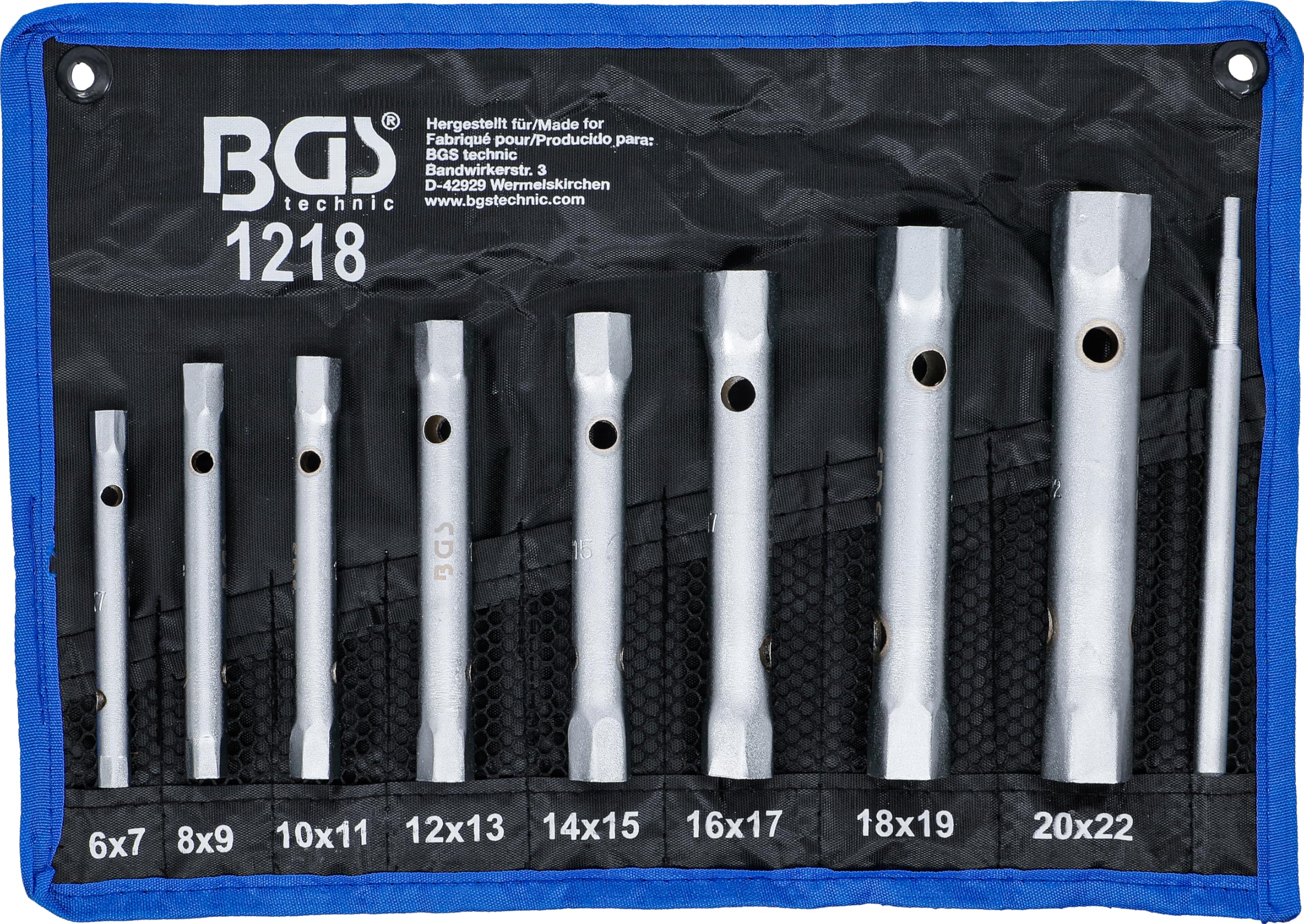 BGS 1218 | Box Spanner Set | 6 x 7 - 20 x 22 mm | 9 pcs.