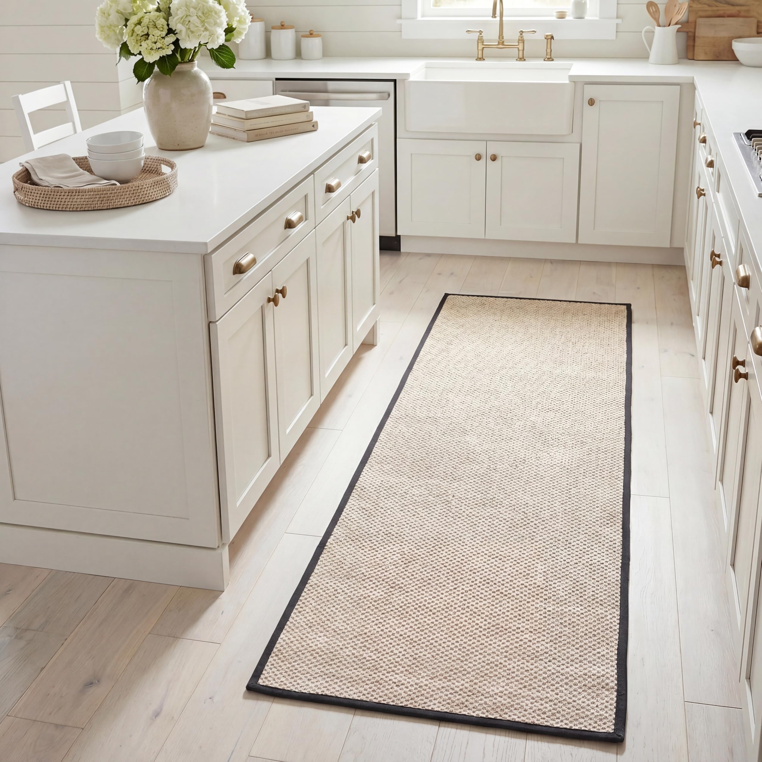 Tapis à poil court Safavieh en fibres naturelles résistant noir