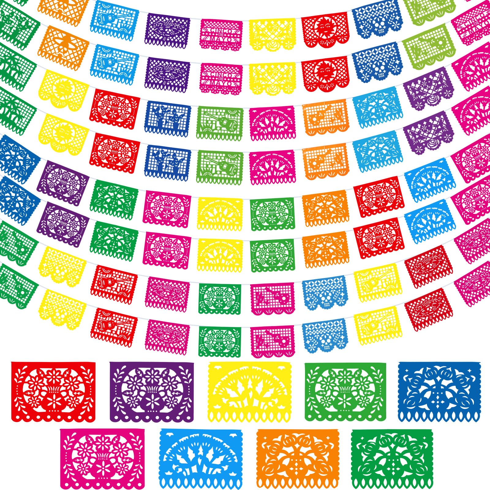 Boao 4 Packs 60 Ft Cinco De Mayo Banner Mexican Fiesta Party Decor — Amazon image 5