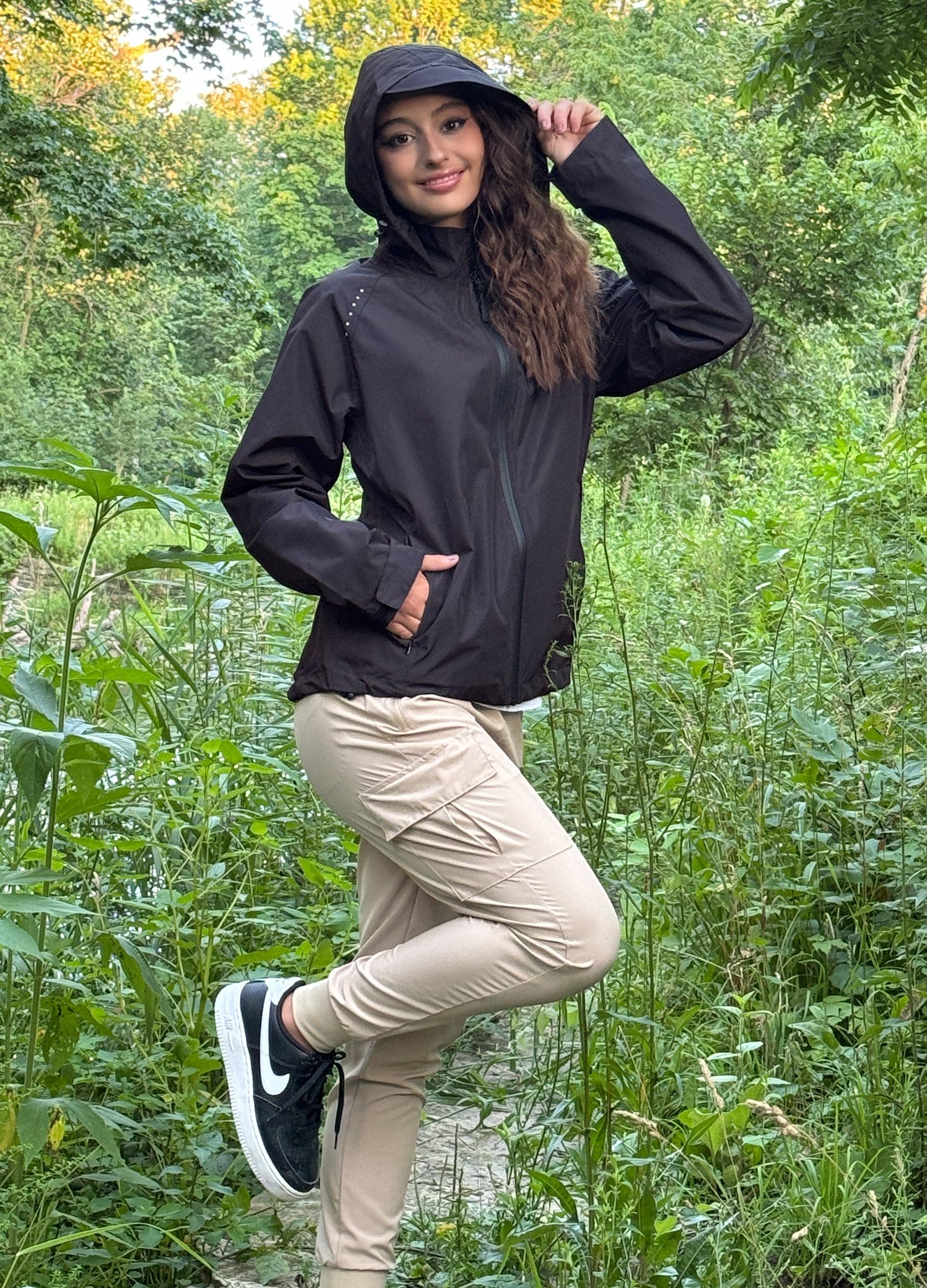 WILLIT Pantalones cargo para mujer, pantalones de senderismo, ligeros, atléticos, para viajes, correr, de secado rápido, para entrenamiento, informales, resistentes al agua