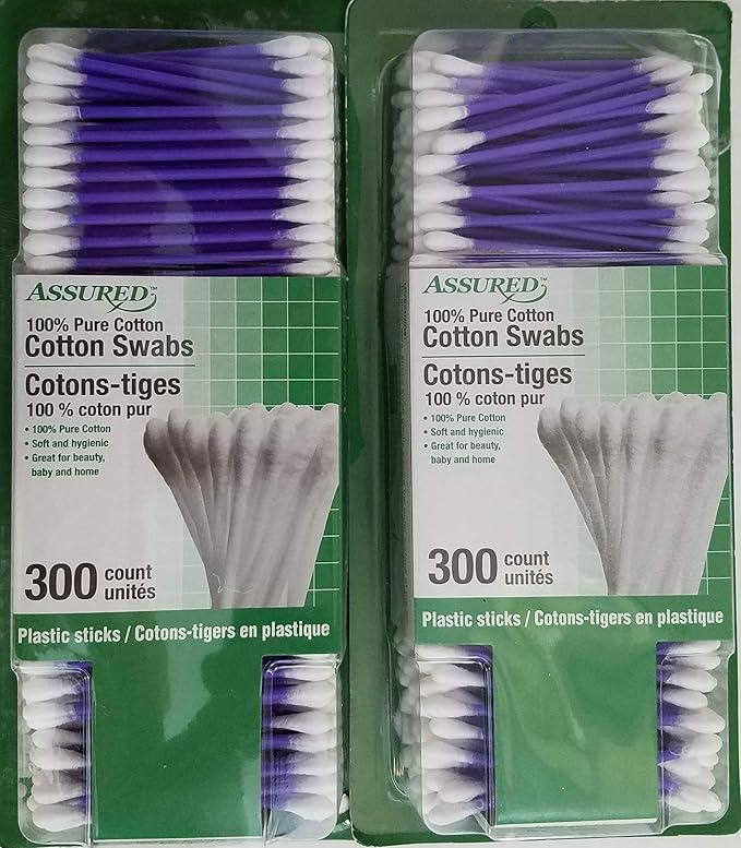 Double Tip 100 Pure Cotton Swabs 300 Tips/Pk Select Color