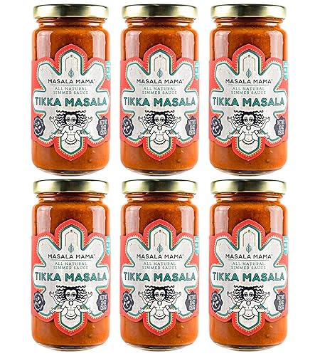 Salsa Tikka Masala fácil de cocinar (6 unidades) Salsa a base de tomate deliciosa hecha con EVOO, sin azúcar añadido, sin OMG, sin gluten,