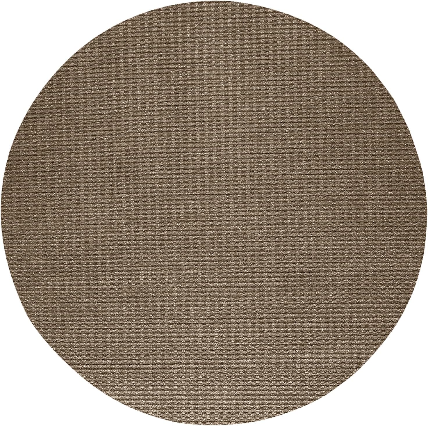 Furnish my Place Indoor/Outdoor Solid Color Rug - Camel, 2' Round, Pets and Kids Friendly Rug, Easy to Clean Carpet, Area for Living Room, Bedroom, Wedding
