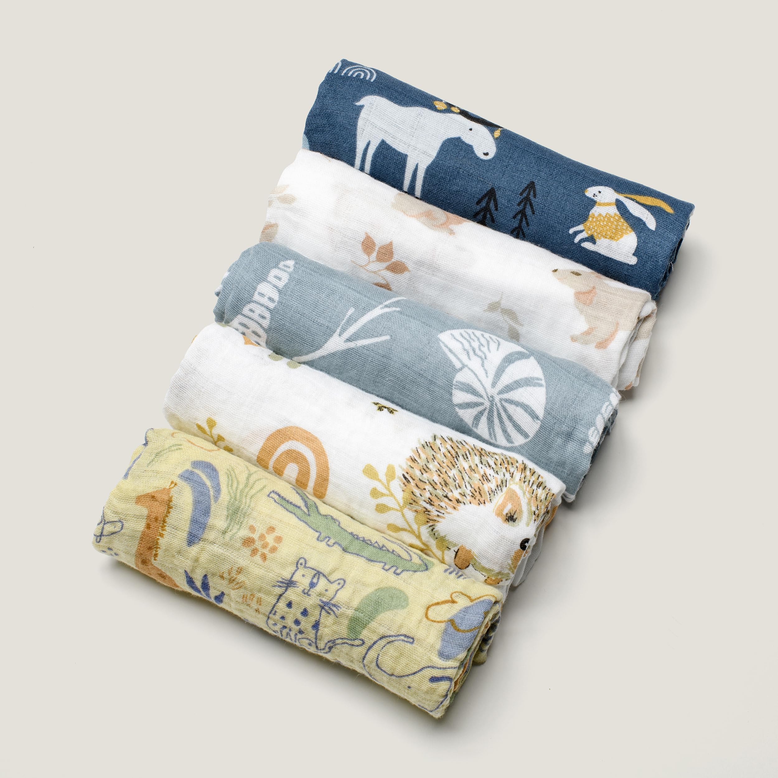dinka! Baby Muslin Cloths, 100% Cotton Muslin Blanket for Delicate Skin - Image 3