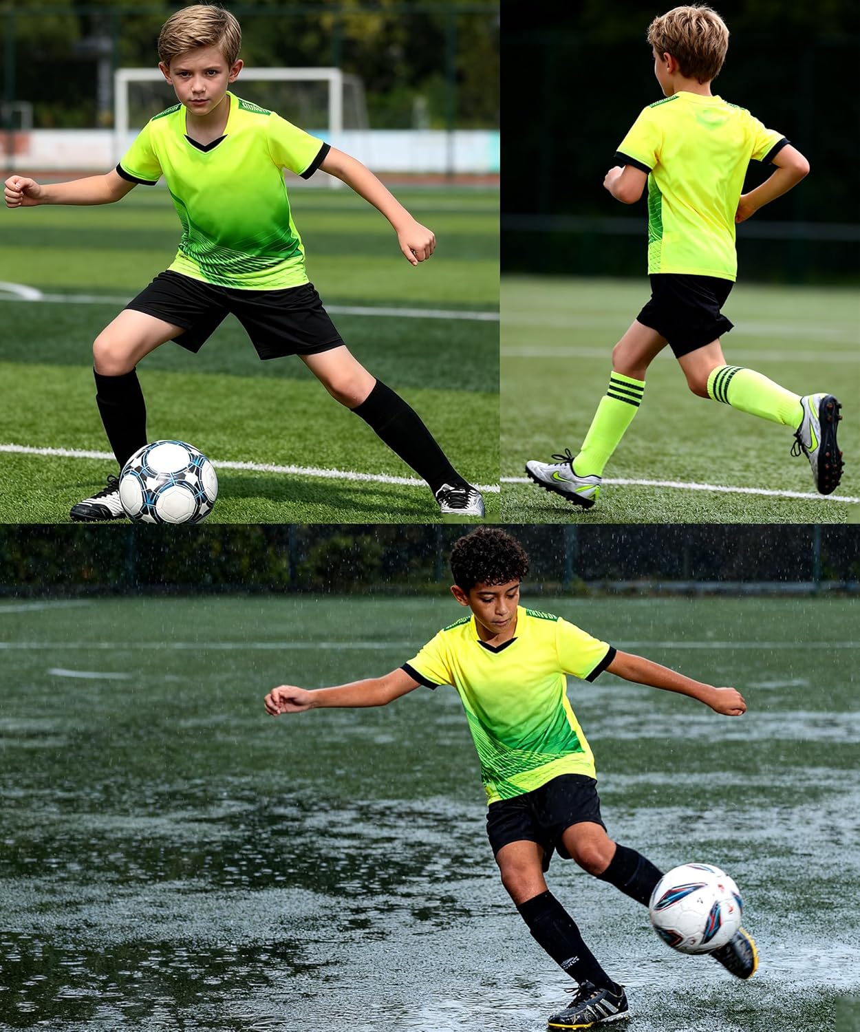 Kids Soccer Jersey Sports Team Training Shirt and Shorts Uniform - Image 7