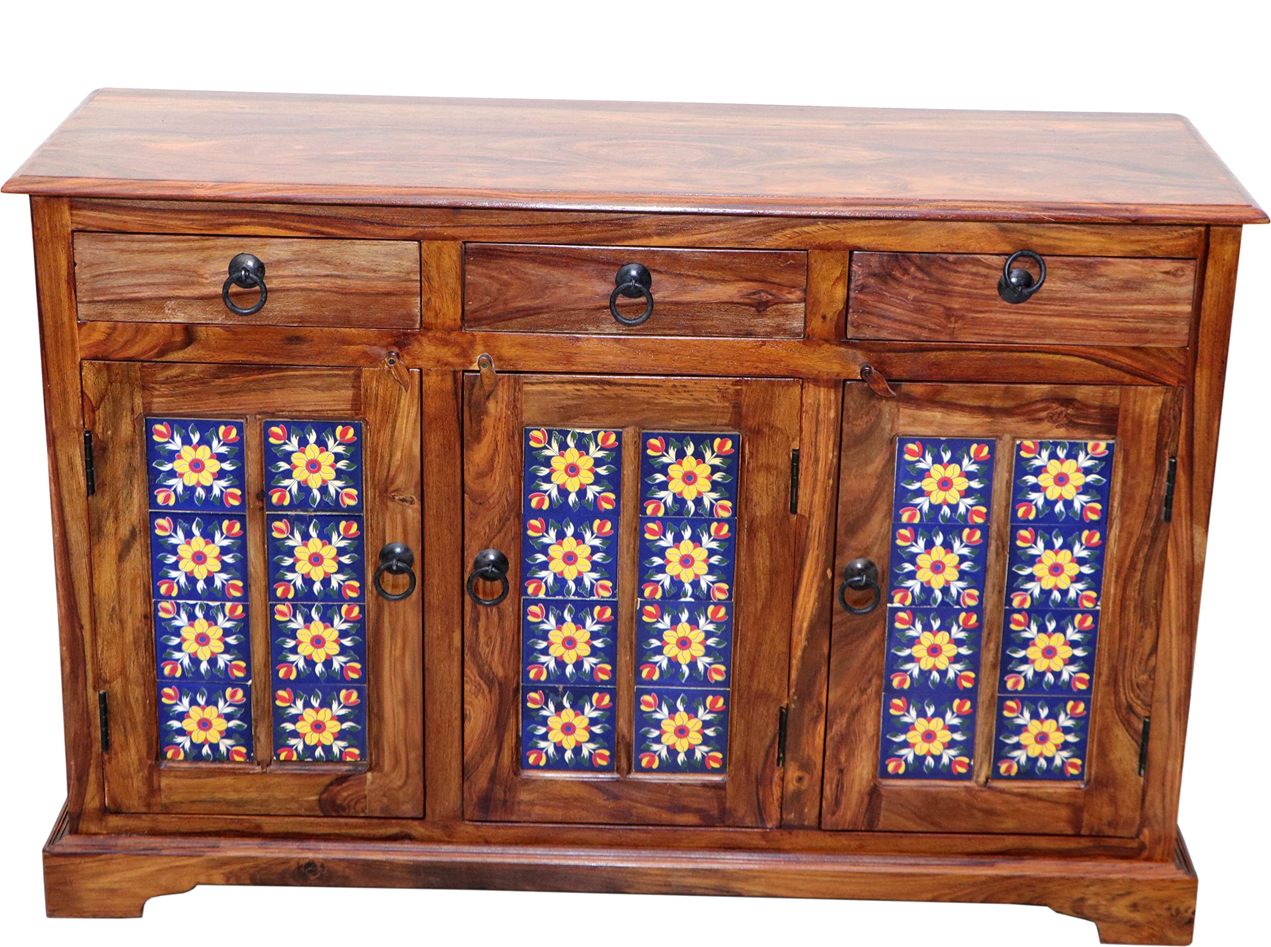 Advika Handicraft Antique Design Solid Wood Free Standing Chest of Drawers Solid Wood Free Standing Chest of Drawers and Silver Note Gift from-image-26