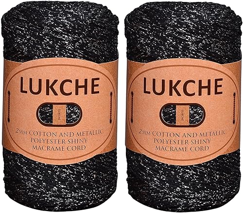 Cordón de macramé de algodón brillante de 0.079 in, 734.9 ft, cordón de macramé colorido para colgar en la pared, bolsas, soportes de plantas,