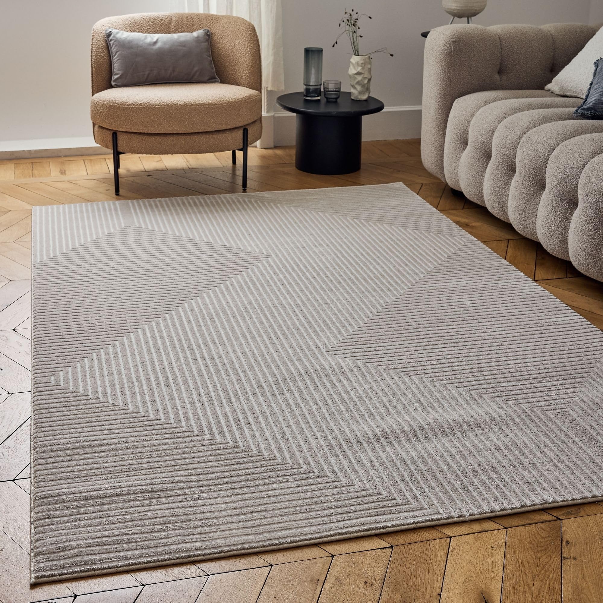 The Rugs Beige/Cream Carmel - Geometric Rug | 6050 - 200X290 Cm