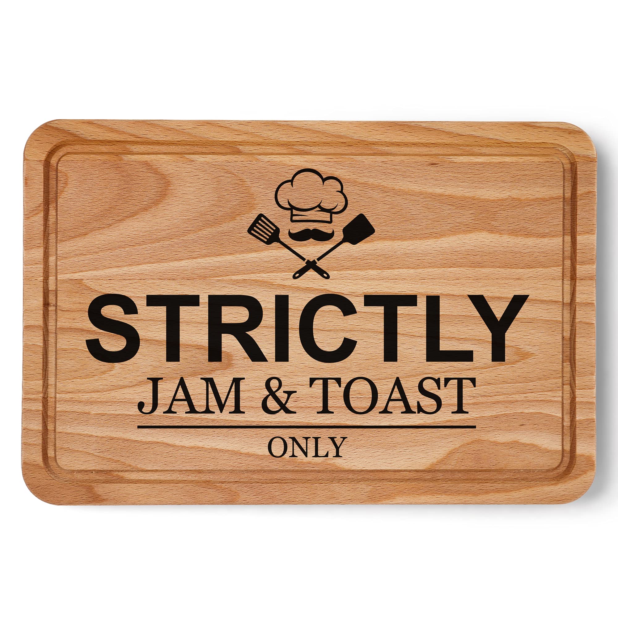 Jam & Toast Chopping Board, Funny Gifts Fathers Day, New Home Gifts, House Warming, Gift for Dad Cutting Chef Kitchen Home Birthday
