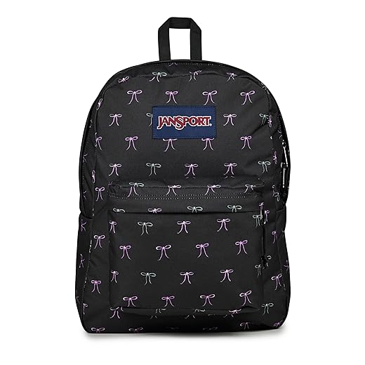 JanSport SuperBreak One Backpack - Durable, Lightweight Bookbag with 1 Main Compartment, Front Utility Pocket with Built-in Organizer - Premium Backpack, Bad Bows