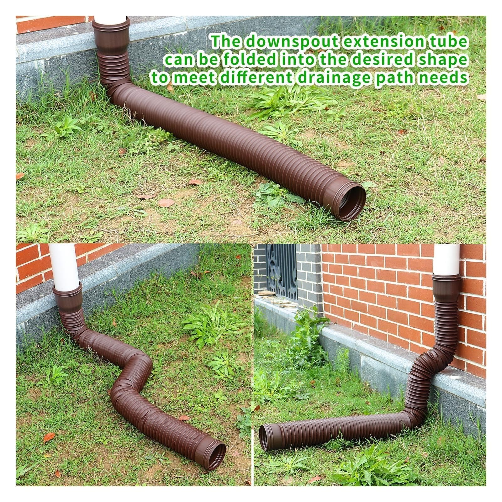 Extendable Round Downspout Flexible Drainage Pipe