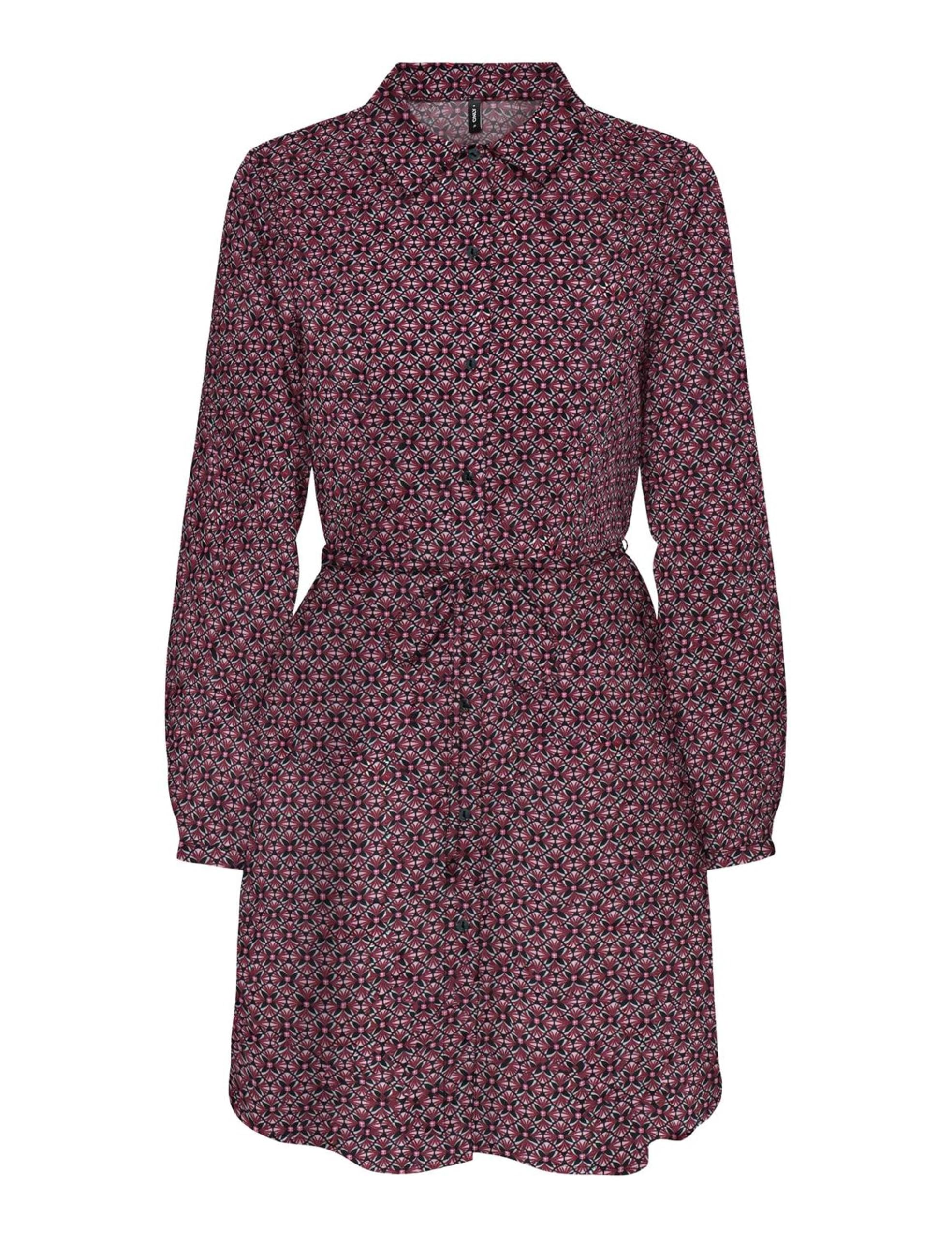 Robe chemise bordeaux ONLY confortable qui flatte la silhouette M